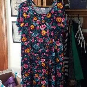 Lularoe carly size 2xl no pocket roses